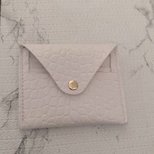 Small white card holder